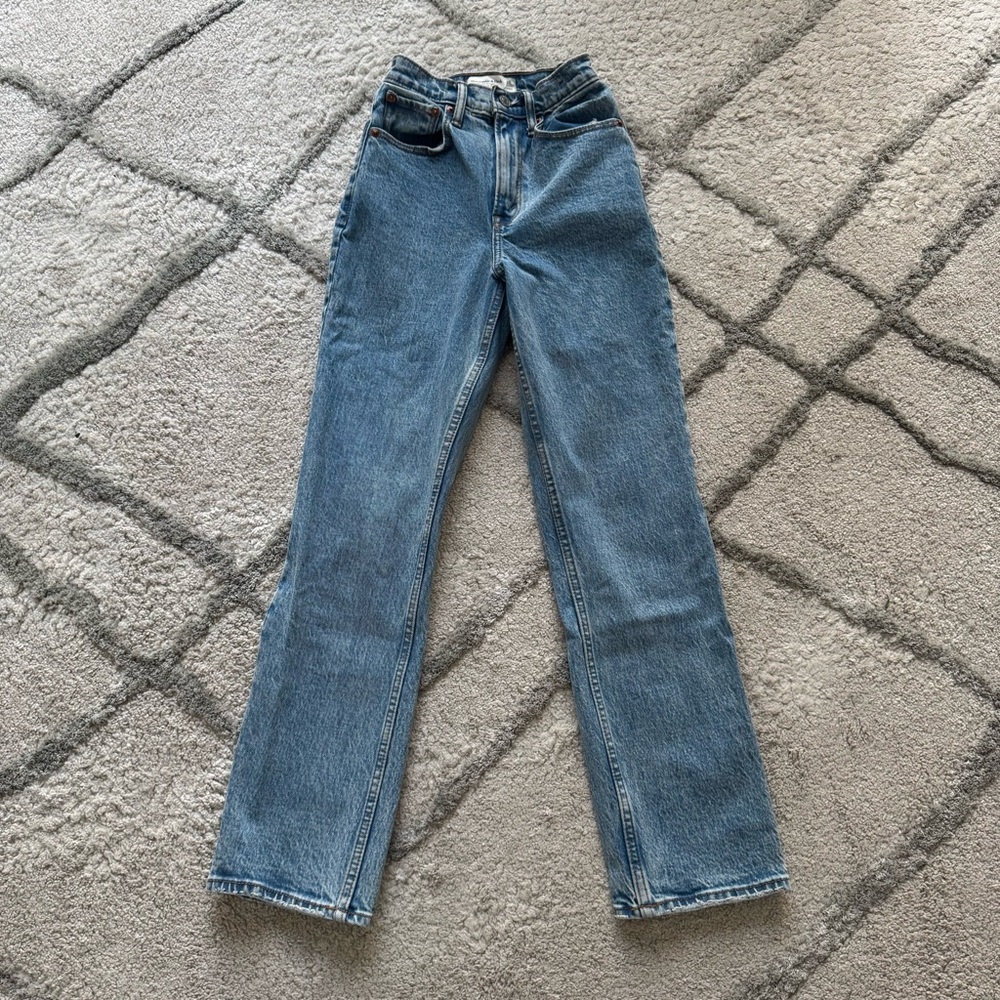 Abercrombie & Fitch Blue Straight Leg Jeans